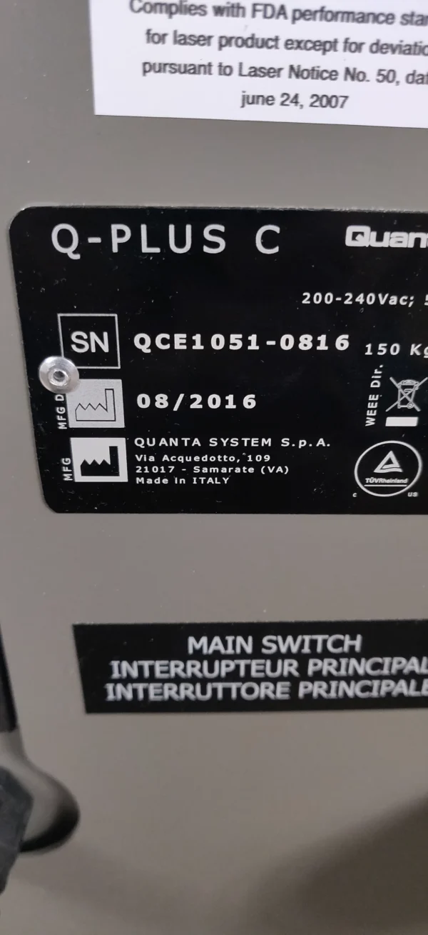 Quanta Q Plus C - Machine Product Details