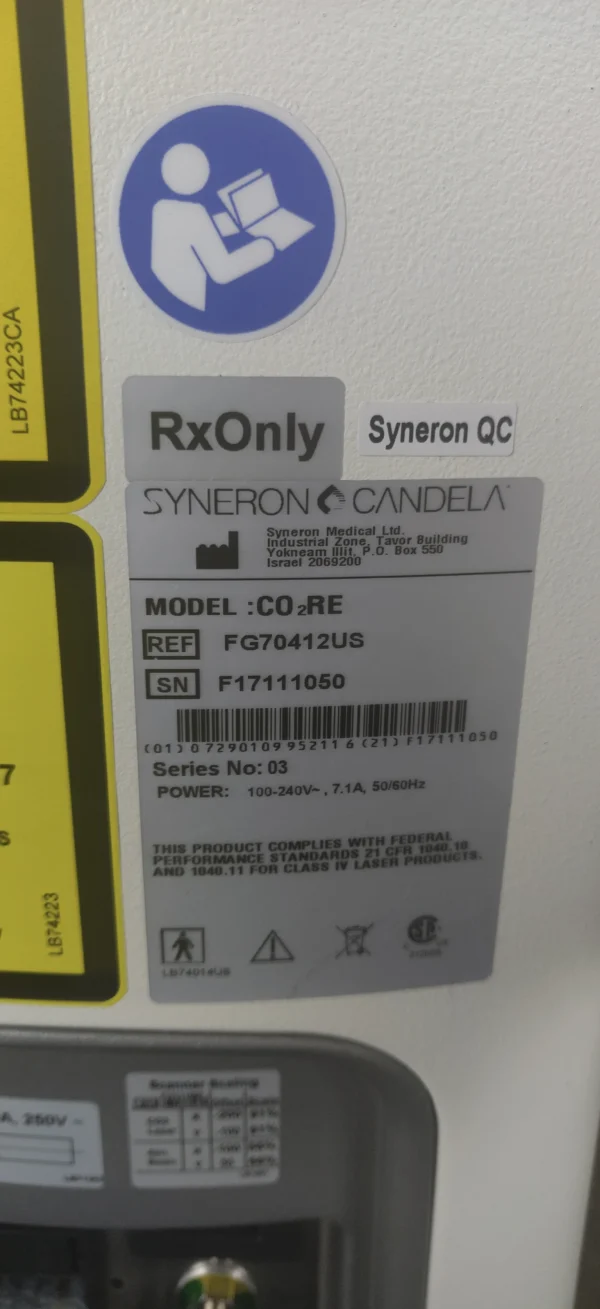 Syneron CO2RE - Machine Product Details