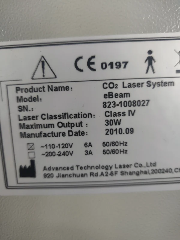 eBeam CO2 - Machine Product Details